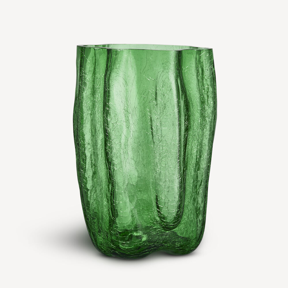 K&B Crackle vase grøn 37cm